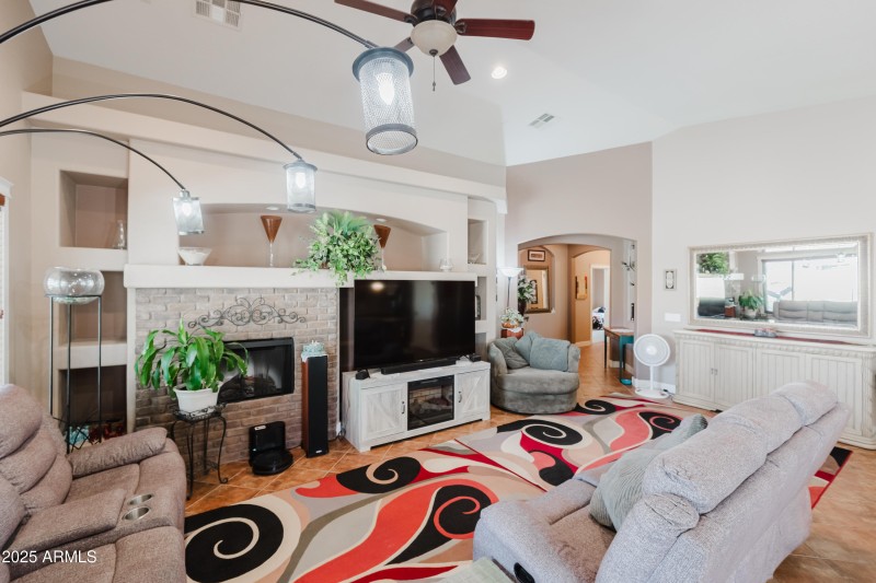 Living and Fireplace