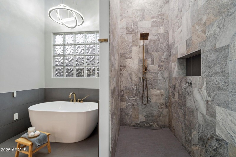 Freestanding Tub & Walk-In Shower