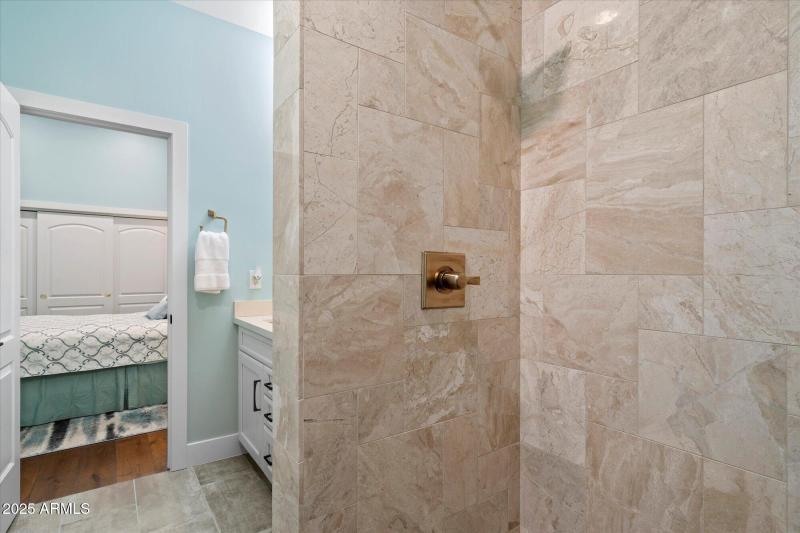 Walk-In Tile Shower (Outdoor Access)