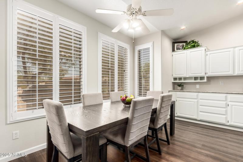 Informal dining area