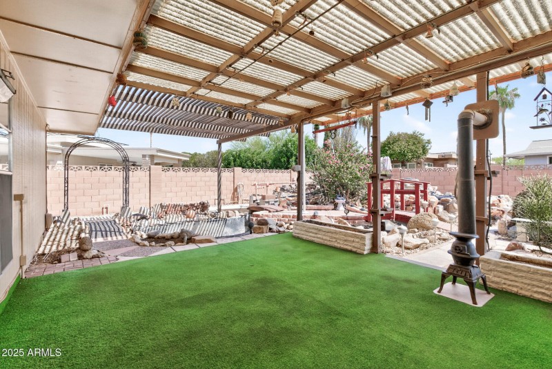 Covered back patio