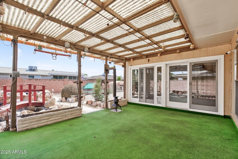 Covered back patio