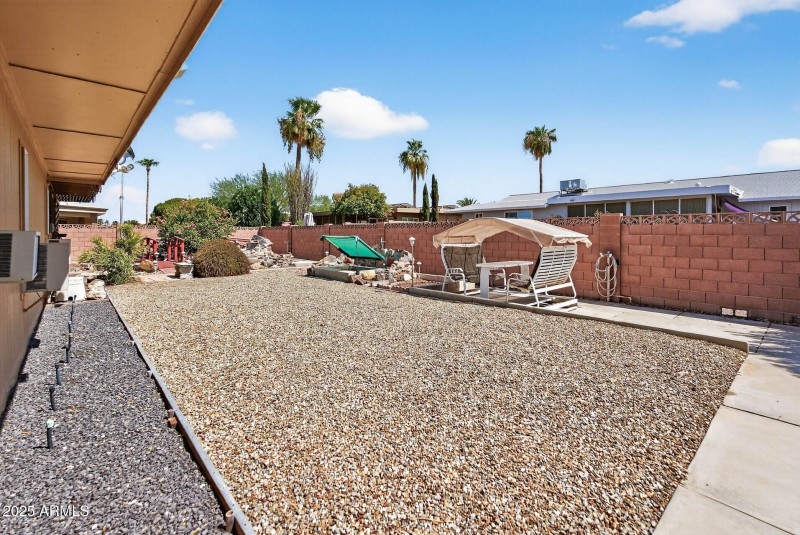 Fully enclosed private backyard
