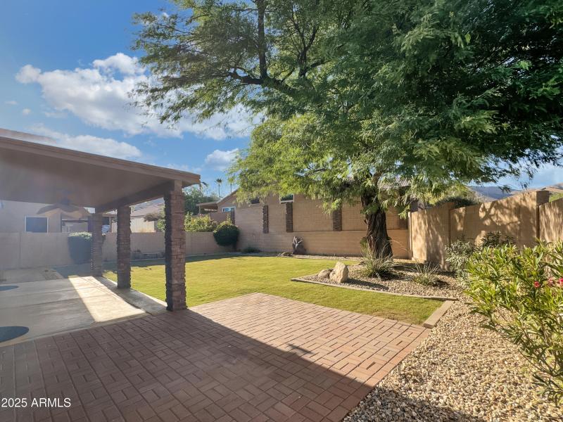 Extended paved patio