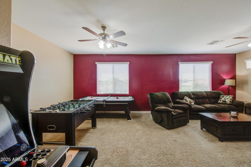 Large upstairs game room