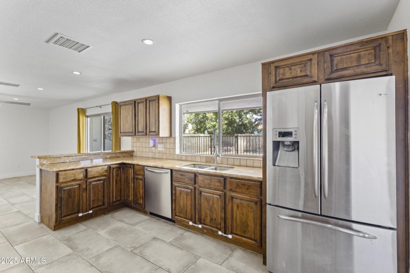 Kitchen with Window to Pool