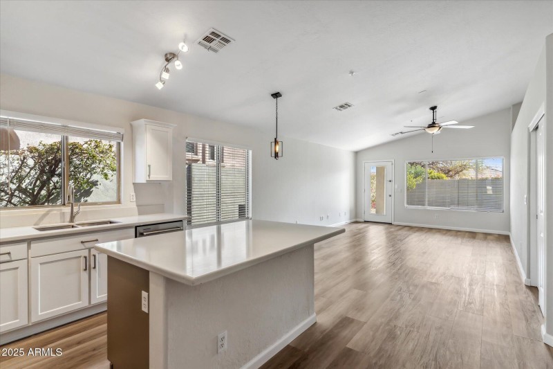 Kitchen Opens to Family Room