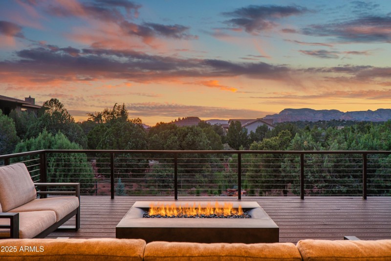 SUNSET ON THE NEW DECK