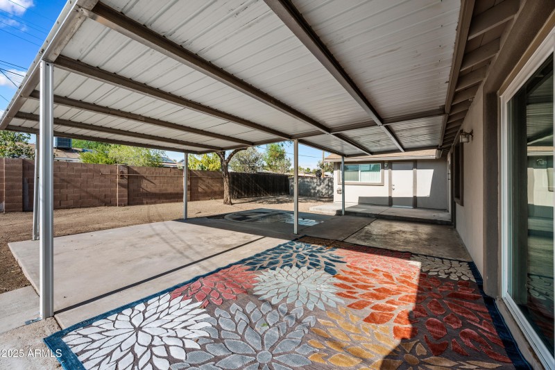 Large covered patio