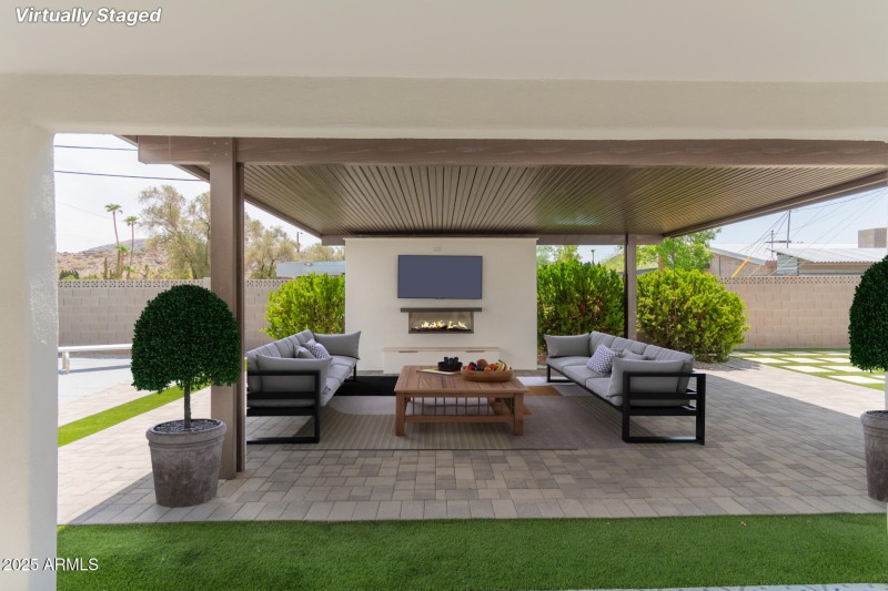 Outdoor Living with Fireplace