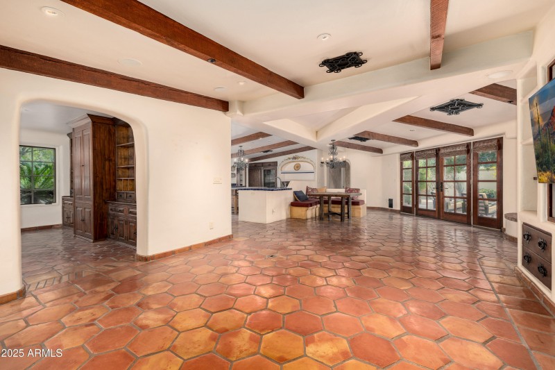 family into kitchen and dining