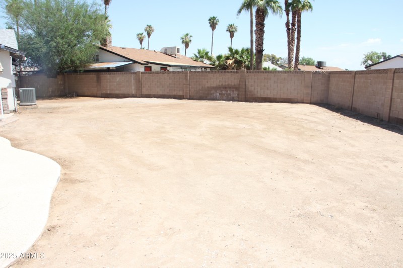 side back yard