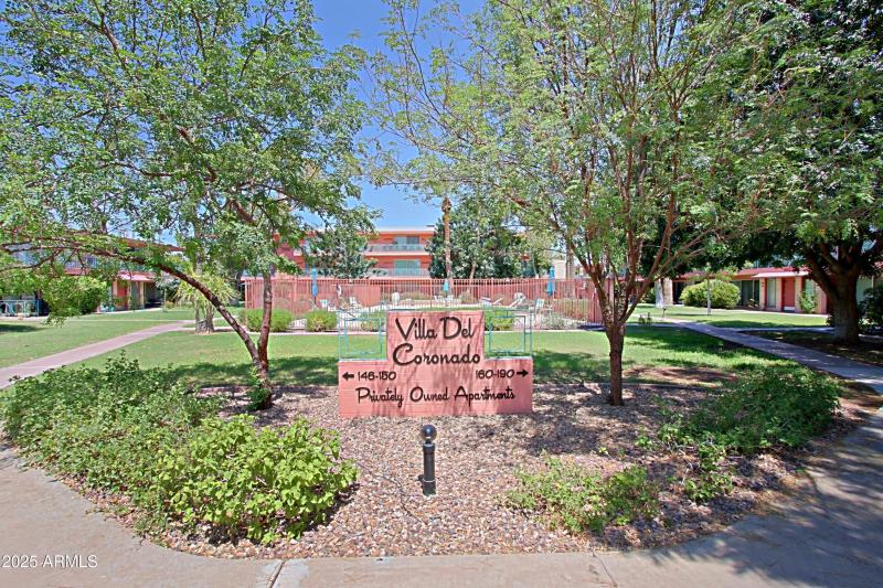 Front of complex
