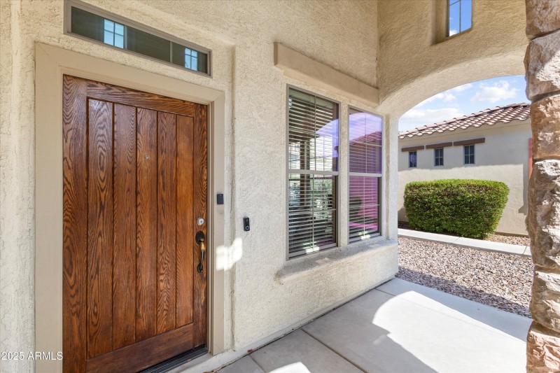 HANDSOME DOOR ON THE FRONT PORCH