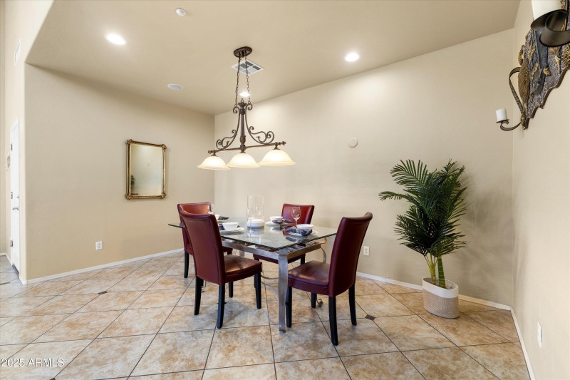 DINING AREA ADJACENT TO LIVING ROOM