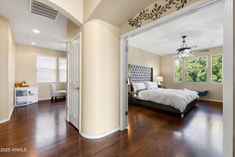 PRIMARY BEDROOM ON RIGHT WITH