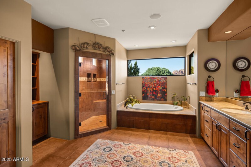 Steam Shower + Soaking Tub