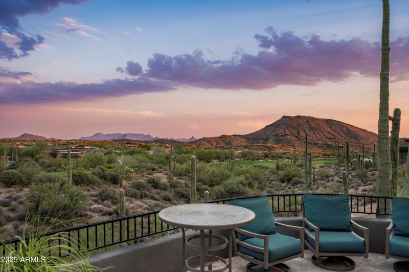 Early evening patio view