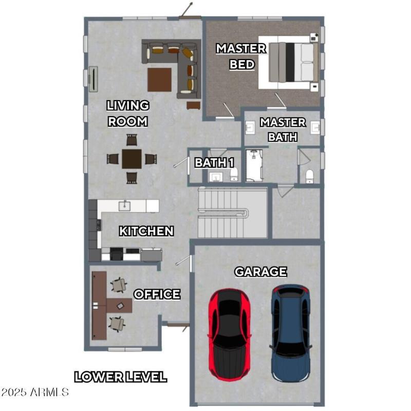 Primary Bedroom on lower level