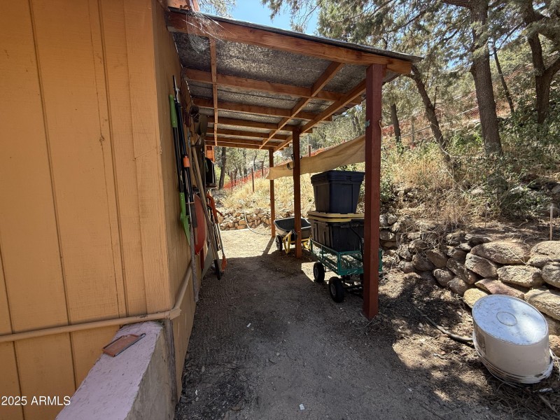 Storage behind cabin