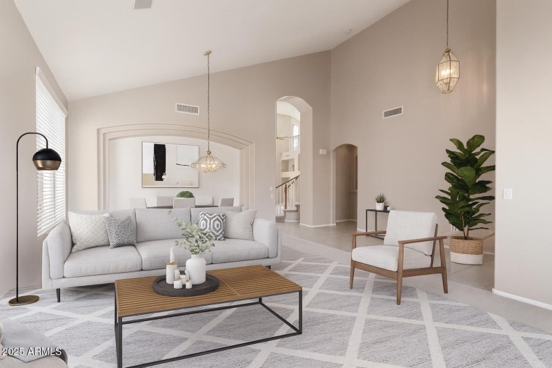 Staged entry room