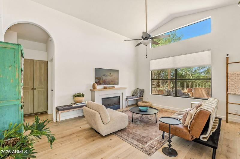 Great room with electric fireplace!