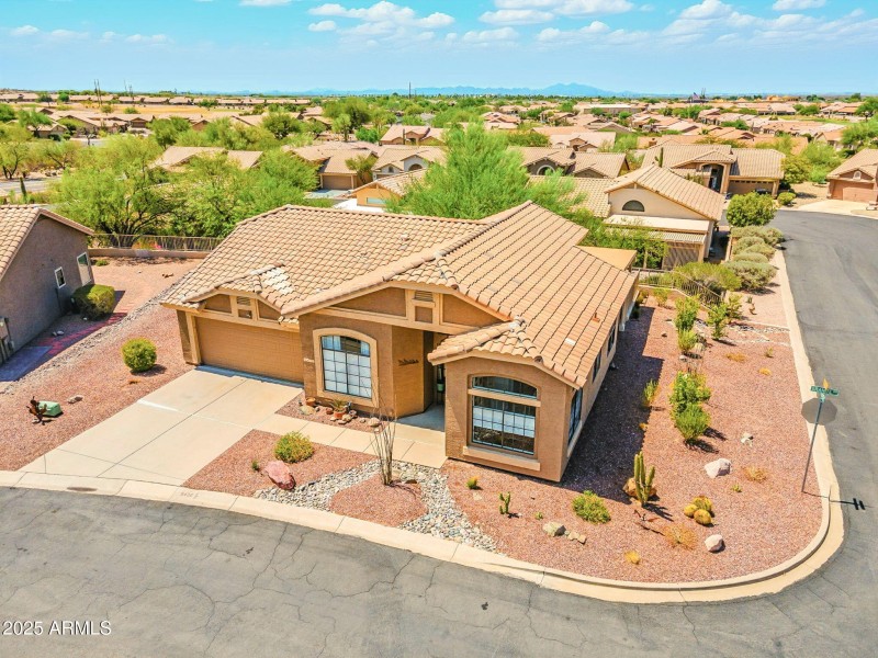 Aireal view of home.