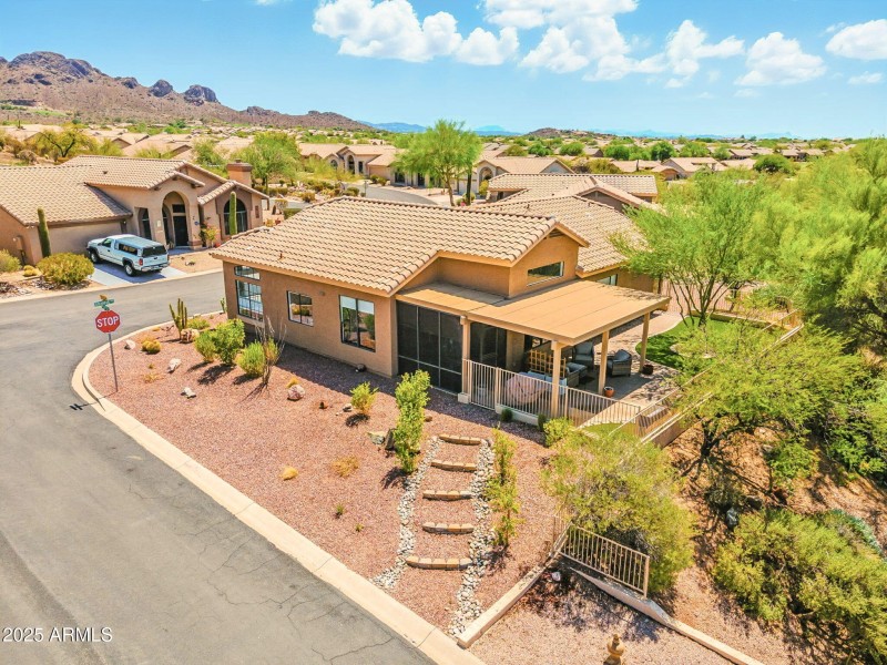 Home located on a corner lot.