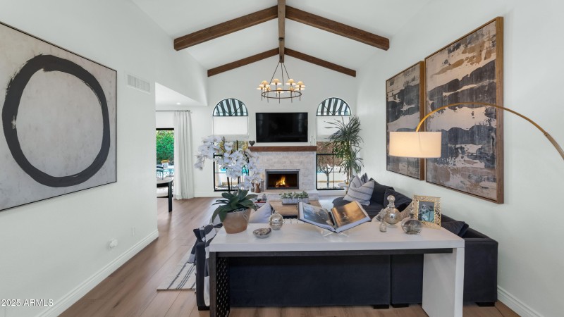 Vaulted Ceilings - Family Room