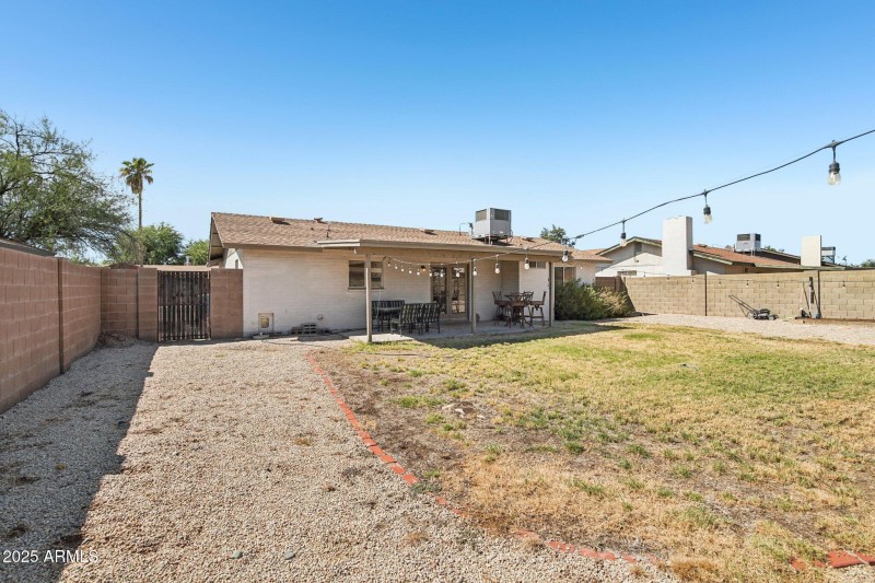 North-Facing backyard