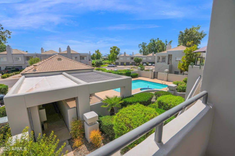 POOL VIEW FROM COVERED PATIO