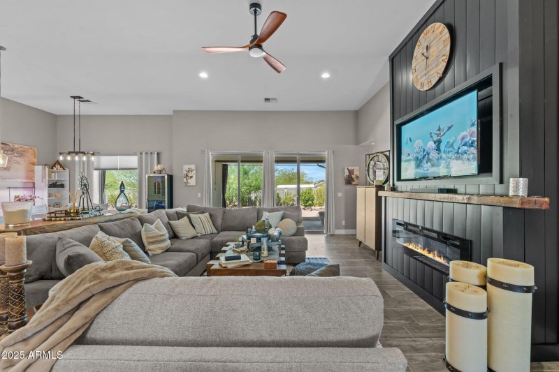 Custom electric fireplace