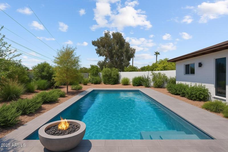 Pool & Firepit Rendering