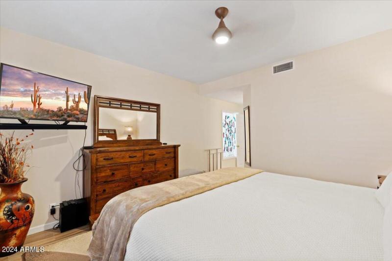 King Size Bed and TV