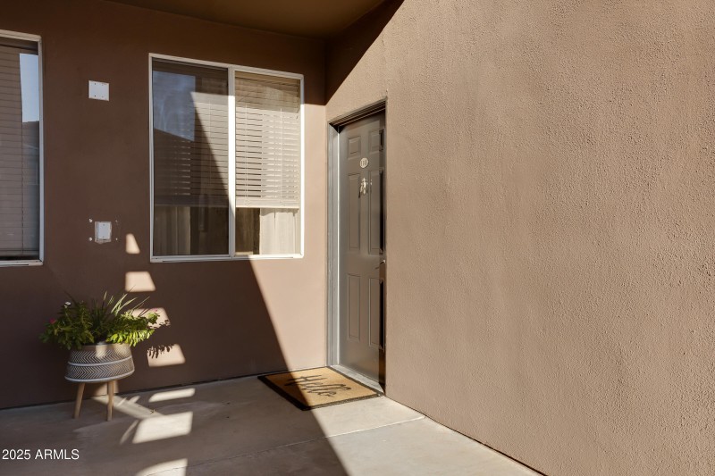 Front door, lower level condo