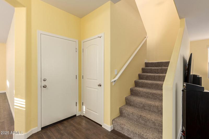 Garage Entry into kitchen/living area