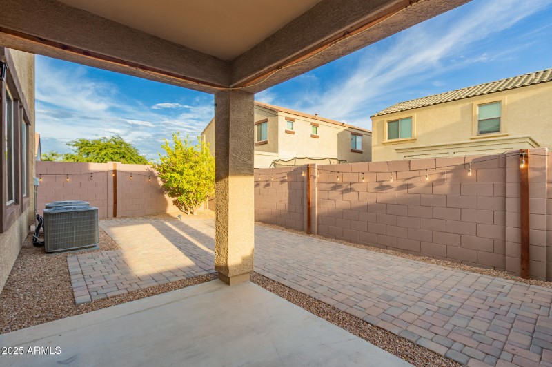 Covered backyard patio