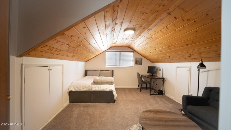 Large upstairs bedroom with storage