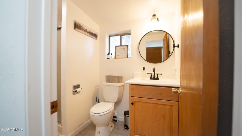 Upstairs bathroom with modern fixtures