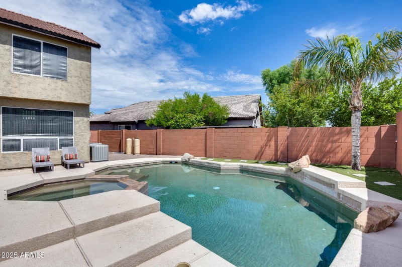 Backyard with pool