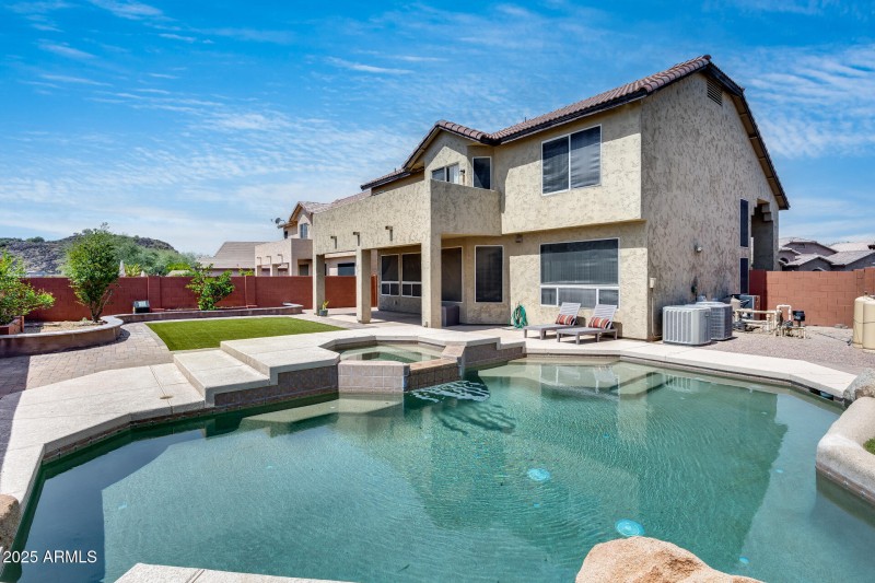 Backyard with pool