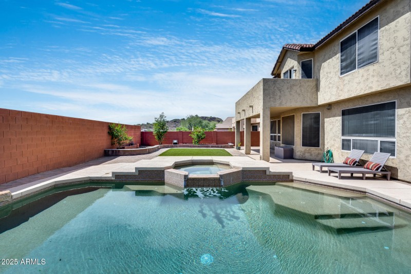 Backyard with pool