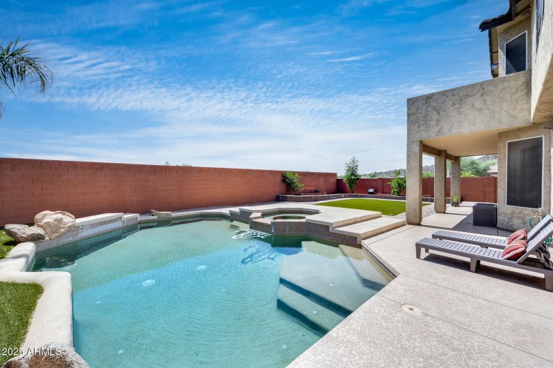 Backyard with pool