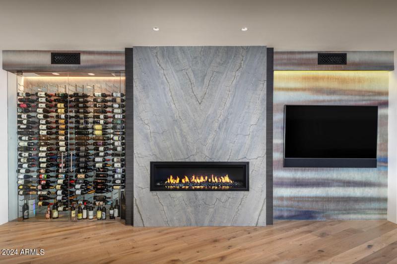 Bookmatched Stone and Walnut Elegance