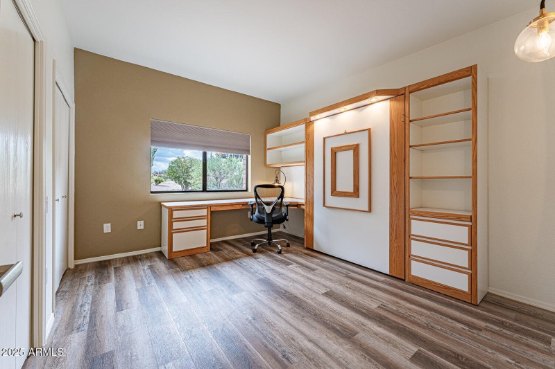 GUEST, 2ND BEDROOM:OFFICE; BUILT IN WALL