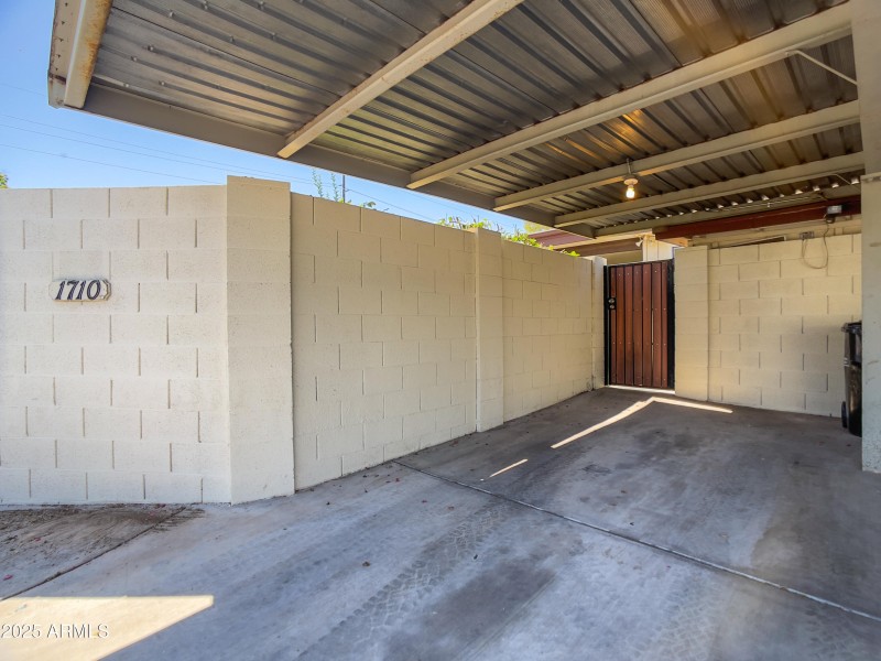 Covered Parking Rear of House