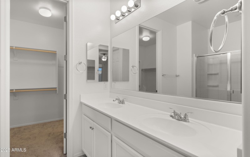 Primary Bathroom with Walk-In Closet