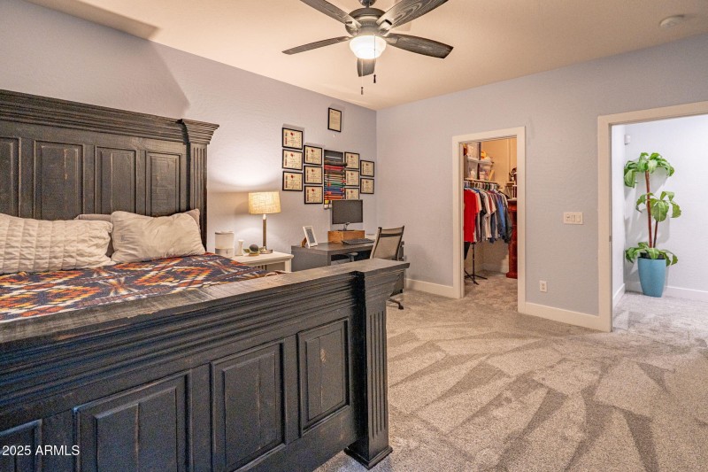 Downstairs bedroom 2 with walk-in closet