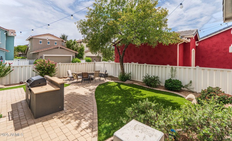 Finished backyard