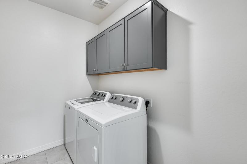 Inside Laundry Room, Washer & Dryer Conv